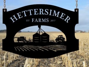 FARM SIGN metal, combine grain bin sign by Sign Performance