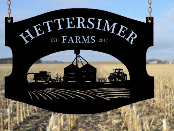 FARM SIGN Combine Grain bins plaque Agricultural Name sign by Sign ...