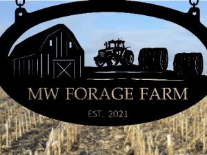 HAY FARM SIGN, metal haybale farm sign