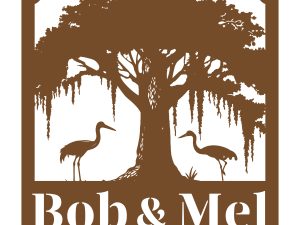 Bob Mel custom sign in rustic copper patina