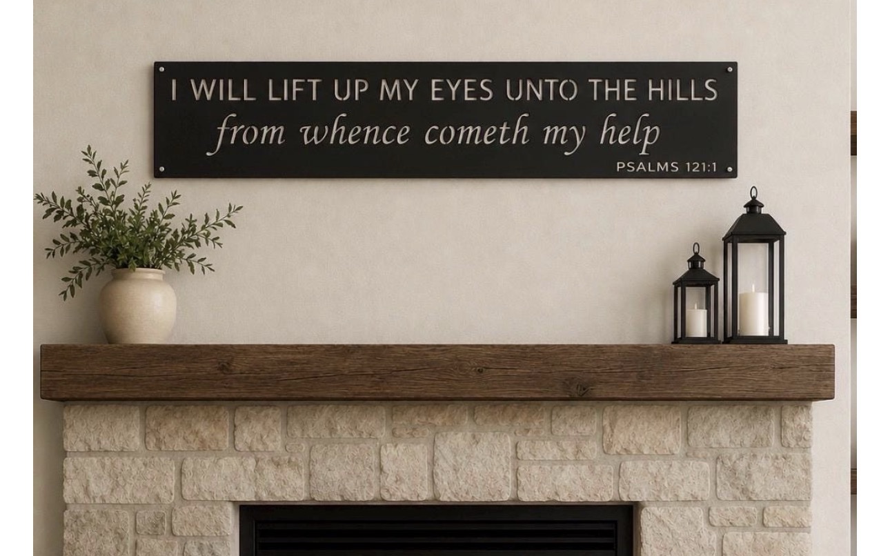 I Will Lift Up My Eyes unto the Hills metal plaque - Image 3