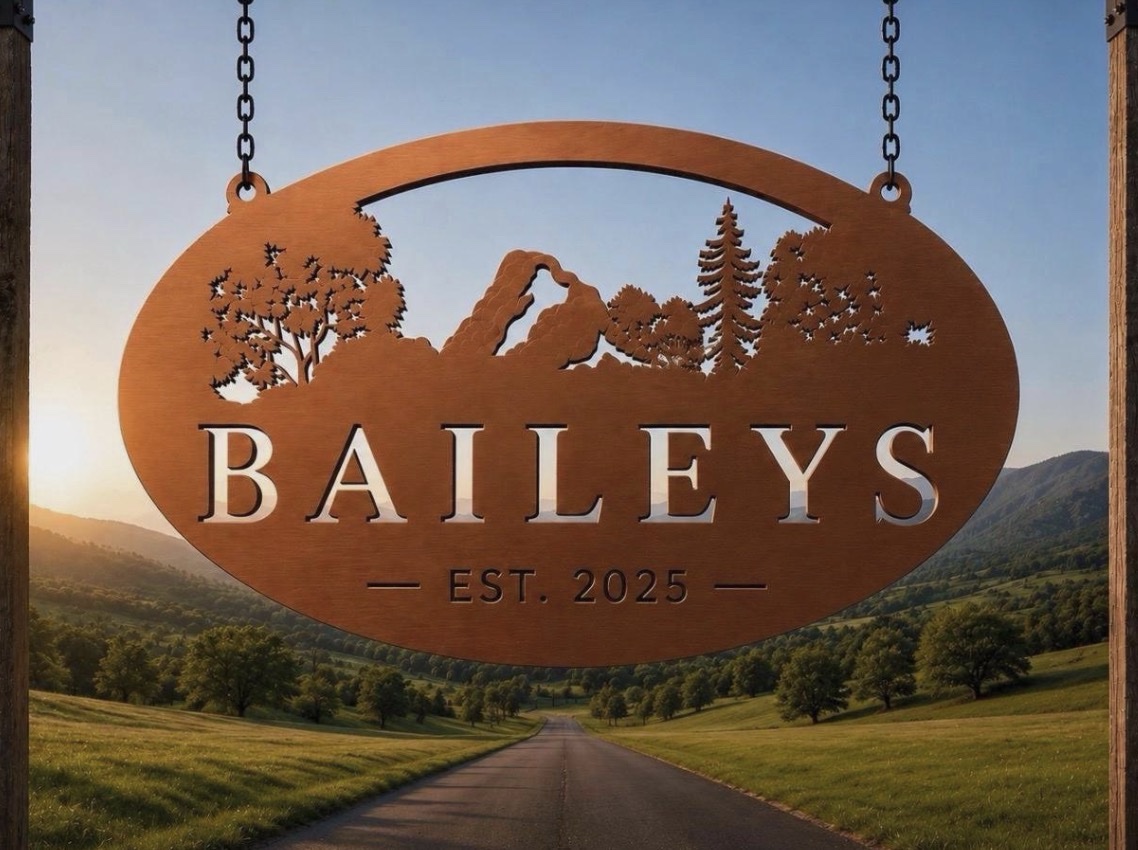 Metal MOUNTAIN Sign Personalized Name Plaque Custom nature plaque - Image 4