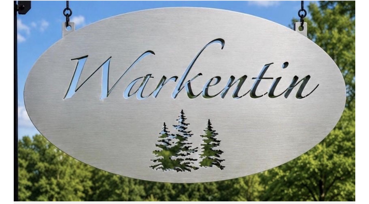 Personalized Sign Evergreen Tree Custom Door Plaque Oval Metal Address Sign Outdoor Family Name Marker Entrance Rustic Home Wall Art Gift - Image 4