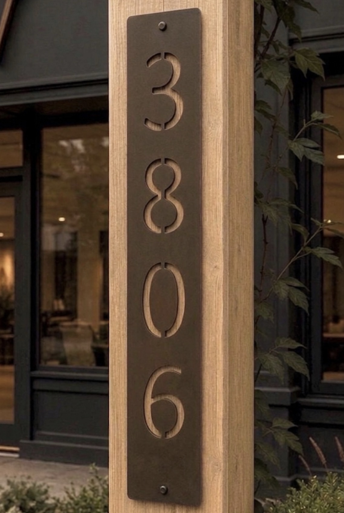Metal House Number Modern Vertical Address Sign Custom Outdoor Plaque Modern Home Entrance Wall Mounted Door Marker Personalized - Image 4