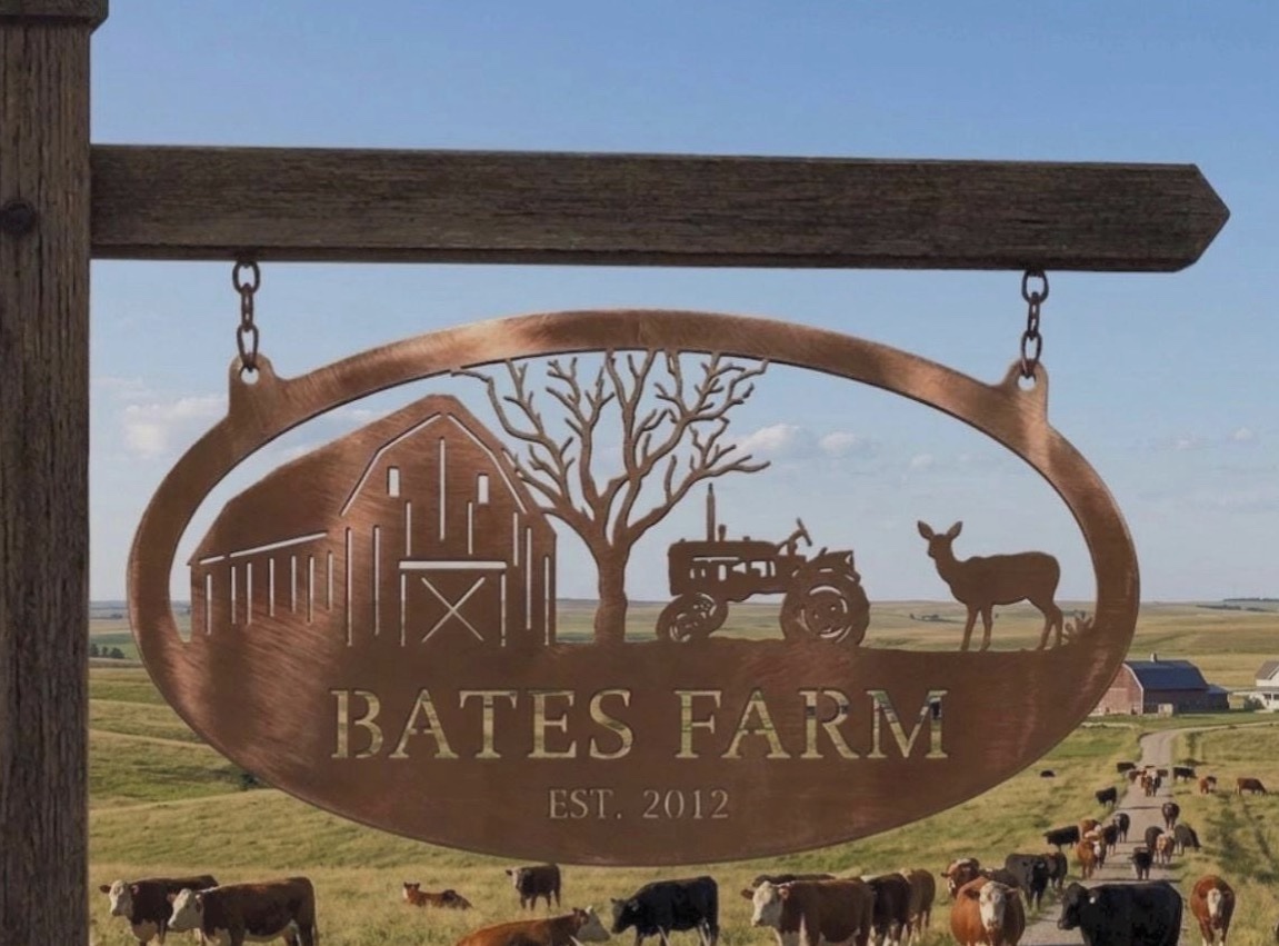 Custom Farm Sign Tractor Barn Deer Ranch Entrance Metal Hubby Christmas Gift Dad Grandparent Gift Personalized Name Established Date Outdoor - Image 3