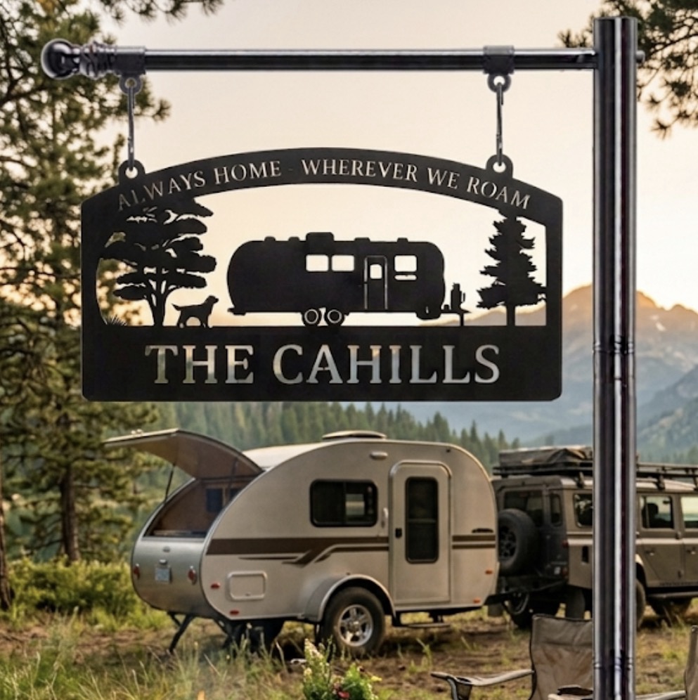 Metal Airstream camper sign Campground Name plaque RV personalized - Image 5