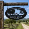 Metal Wildlife Sign Buck Turkey Hunter Deer dad Gift Personalized Name Custom Entrance Ranch Driveway Welcome Marker Rustic Cabin Outdoor Display