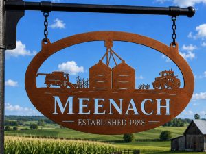 Wheat FARM SIGN Grain bin Plaque Personalized Tractor Address Combine Track tractor