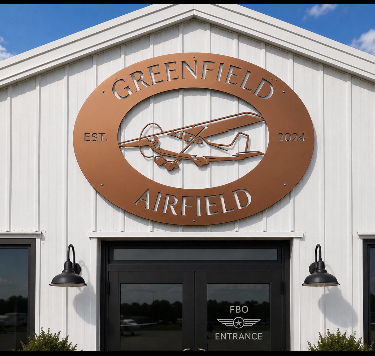 Metal Airplane sign, Cessna sign, airfield sign - Image 3