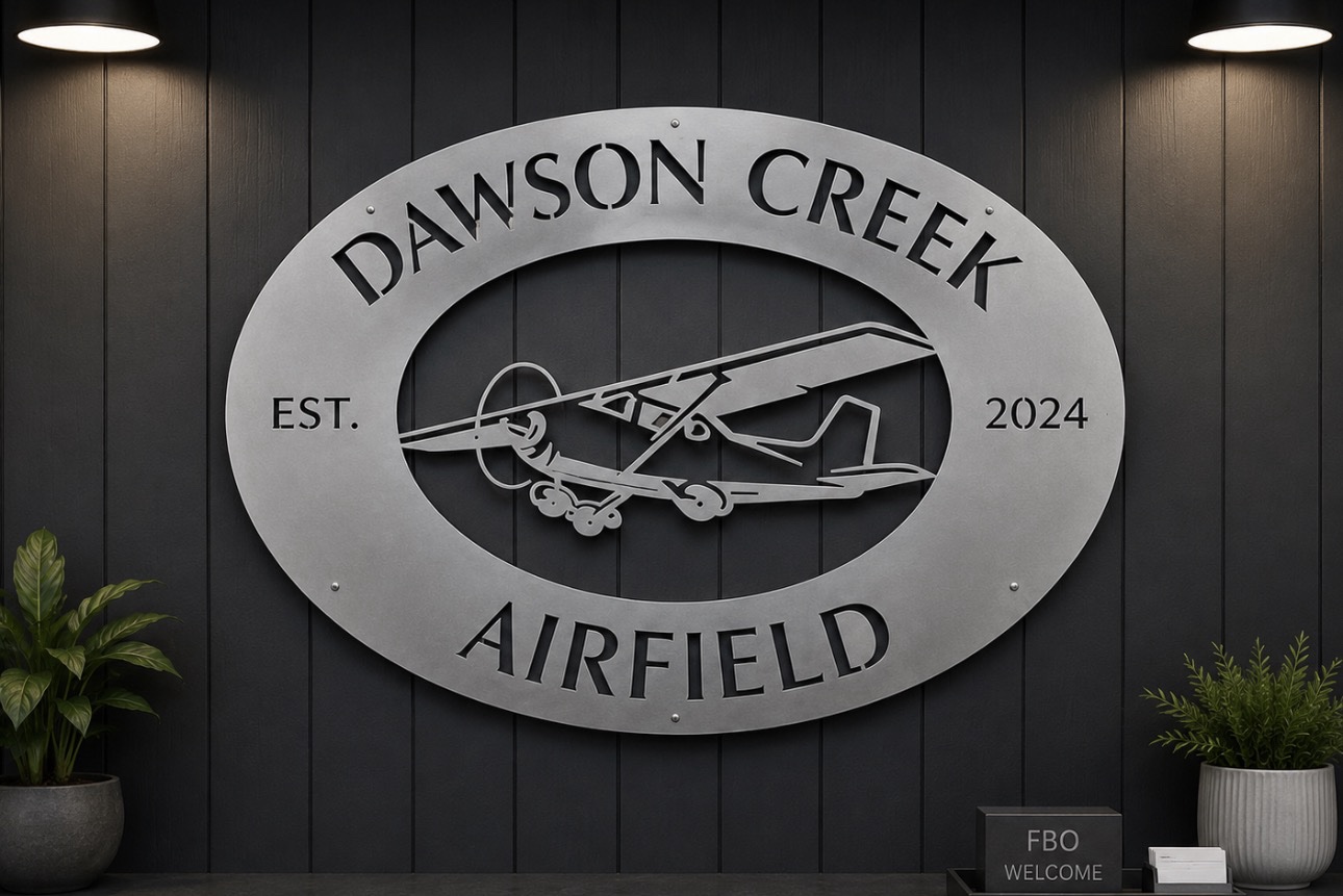 Metal Airplane sign, Cessna sign, airfield sign - Image 4