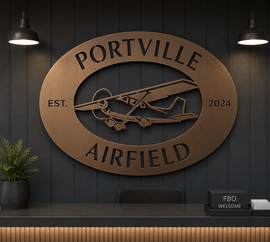 Metal Airplane sign, Cessna sign, airfield sign - Image 5