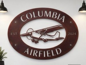 Metal Airplane sign, Cessna sign, airfield sign
