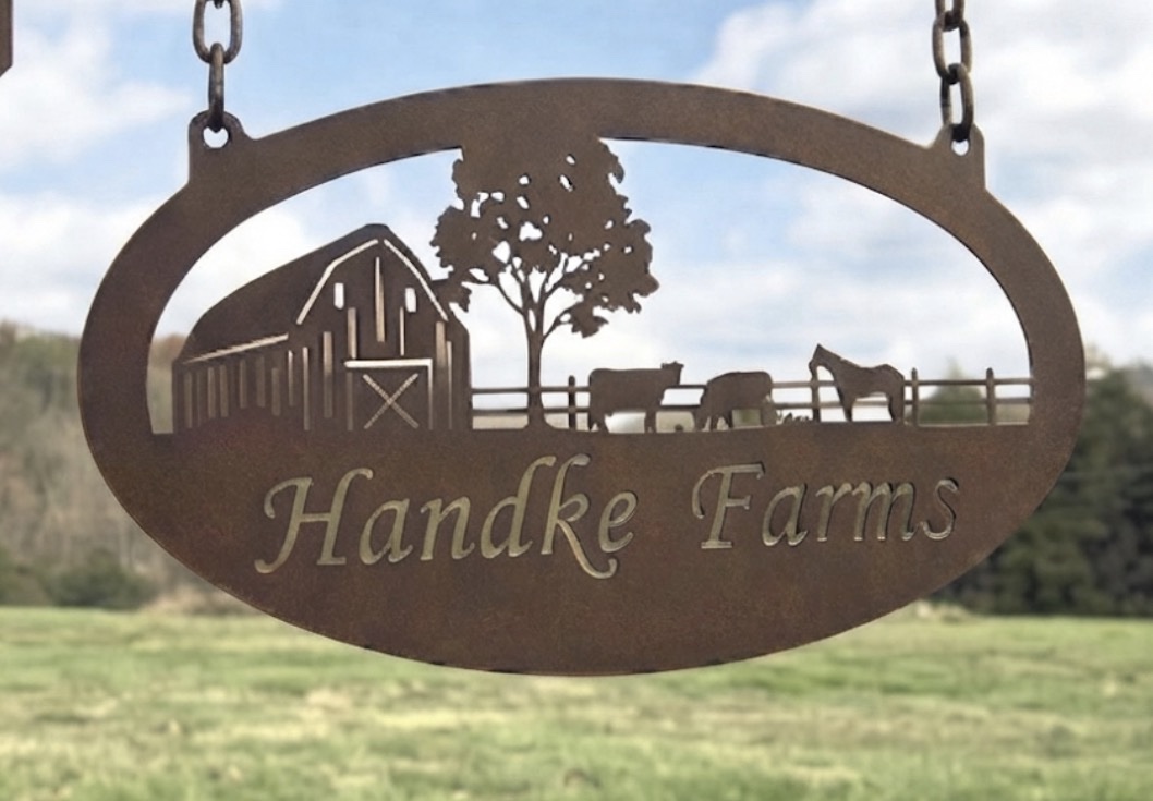 Metal Farm Sign, Barn, Cow, Horse, fence sign - Image 4
