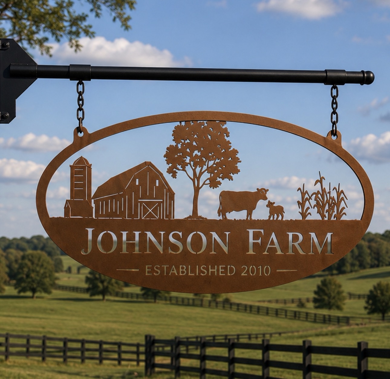 Metal Dairy sign, Cow calf barn sign ,Personalized Metal Sign Cow Calf barn sign - Image 3