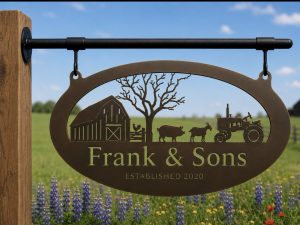 Metal SHEEP Sign, pig barn SHEEP COW sign, metal farm sign