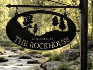 Metal NATURE Sign with  nature scene customized with your name