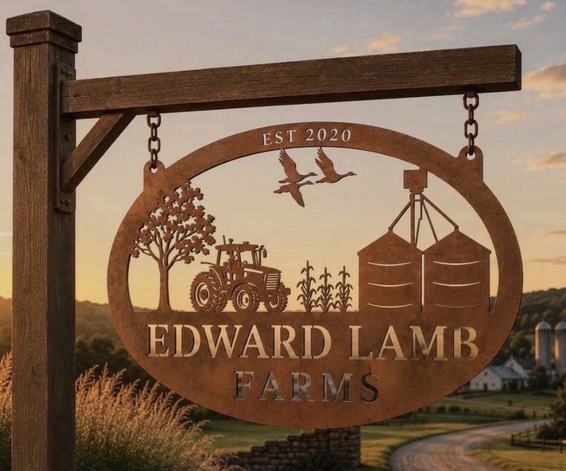 FARM SIGN, grain bin sign, farm sign Grain Bin TRACTOR corn stalks - Image 4