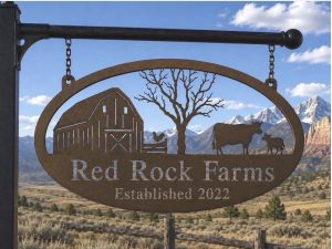 Cow calf barn sign metal Personalized Metal Sign Cow Calf barn sign farmer gift