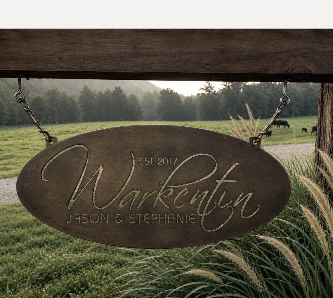 Metal Address Sign Custom House Number Plaque Personalized Name Oval Metal Family Sign Laser Cut Outdoor Entrance Rustic Farmhouse Sign - Image 3