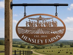 Metal SPRAY PLANE Sign, Spray Plane Corn Field sign, laser cut spray plane sign