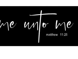 Come unto me wall art in black matte