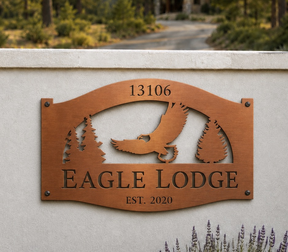 Metal sign EAGLE, EVERGREENS , Eagle evergreen sign - Image 3