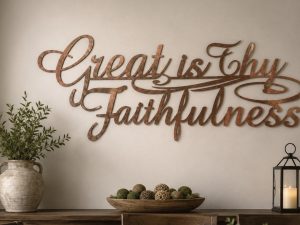 Beautiful, Inspirational, Metal " Great is Thy faithfulness"