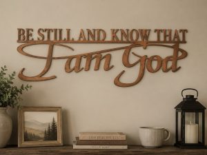 Metal "Be Still And Know That I am God "wall hanging