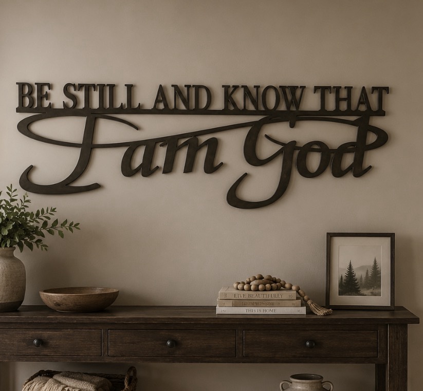Metal "Be Still And Know That I am God "wall hanging - Image 4