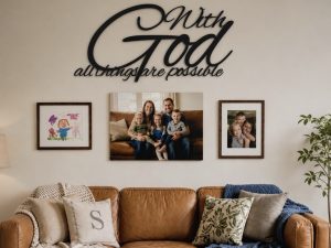 For With GOD ALL THINGS Are Possible,  huge metal wall words