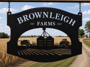 FARM SIGN Combine Grain bins plaque Agricultural Name sign by Sign Performance