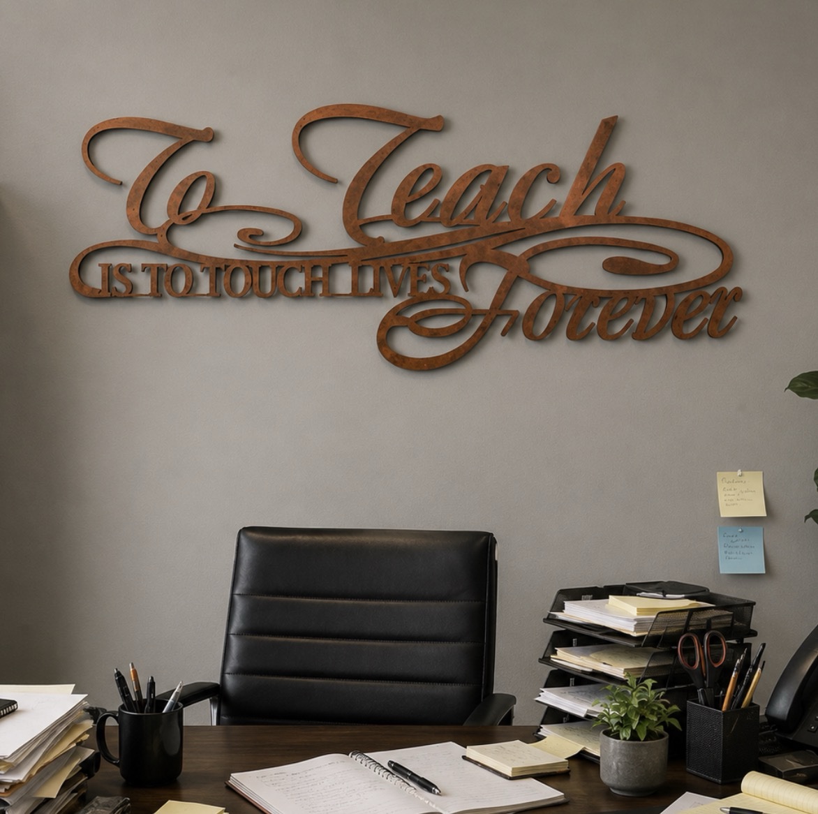 Beautiful, Inspirational, Metal " To teach is to touch lives forever" - Image 6