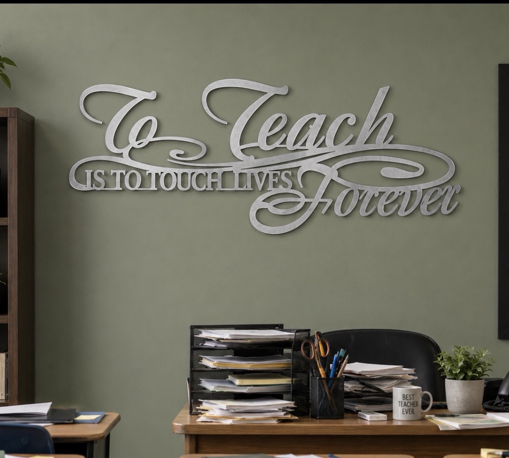 Beautiful, Inspirational, Metal " To teach is to touch lives forever" - Image 7