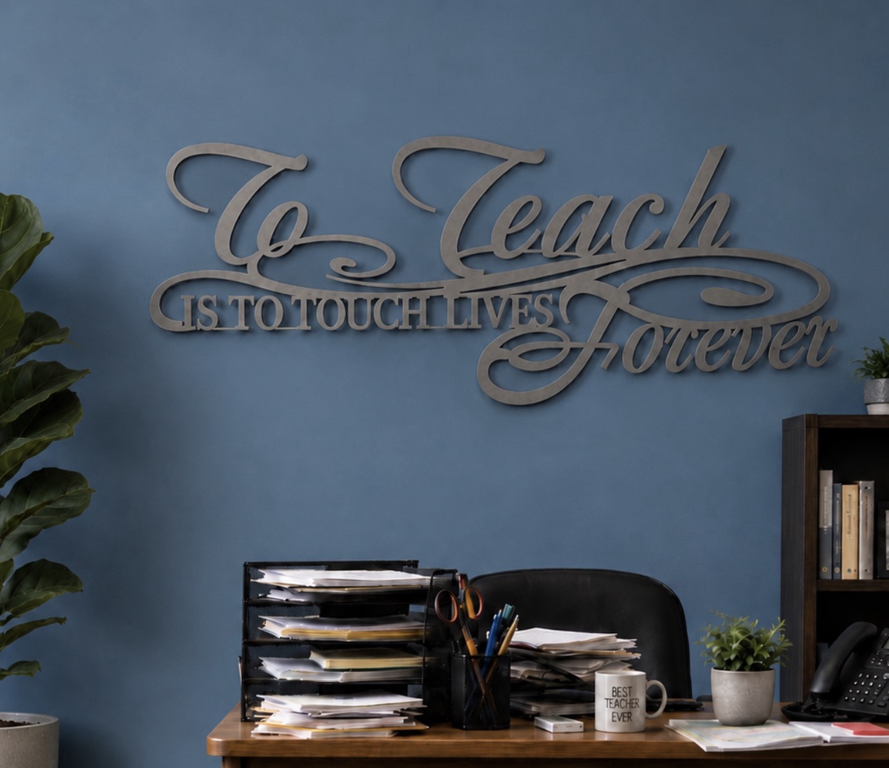 Beautiful, Inspirational, Metal " To teach is to touch lives forever" - Image 4