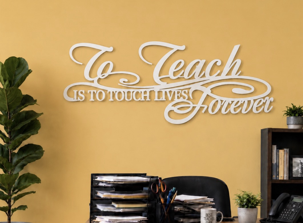 Beautiful, Inspirational, Metal " To teach is to touch lives forever" - Image 5