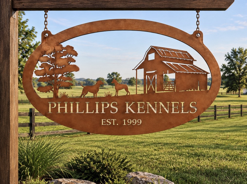 Metal FARM Sign ,barn boxer dog lab dog sign customized with your name - Image 3