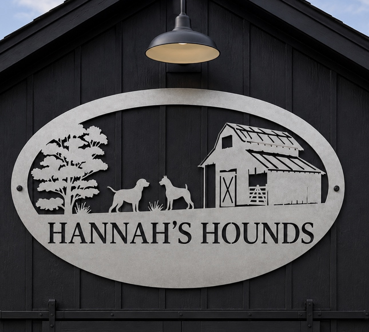 Metal FARM Sign ,barn boxer dog lab dog sign customized with your name - Image 4