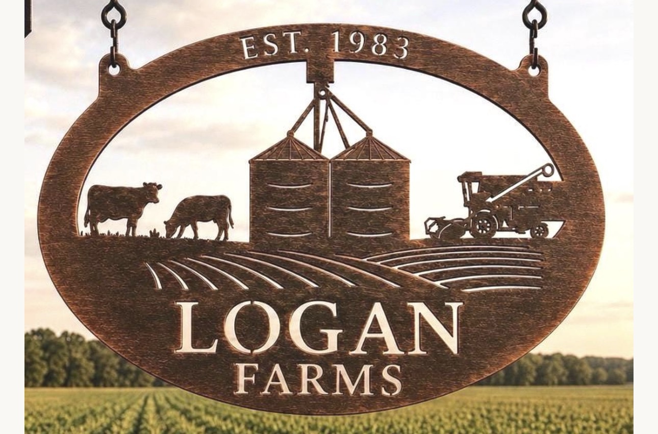 GRAIN BIN COMBINE FARM SIGN, grain bin cow sign, farm sign - Image 3