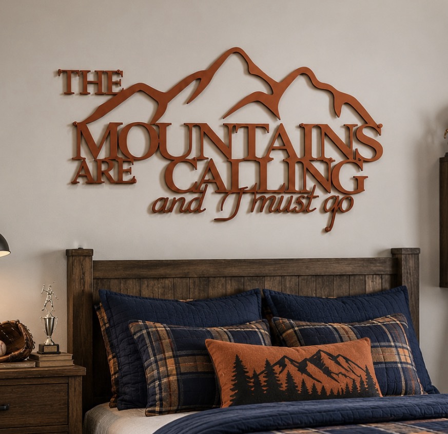 The MOUNTAINS are Calling and I MUST GO metal art - Image 4