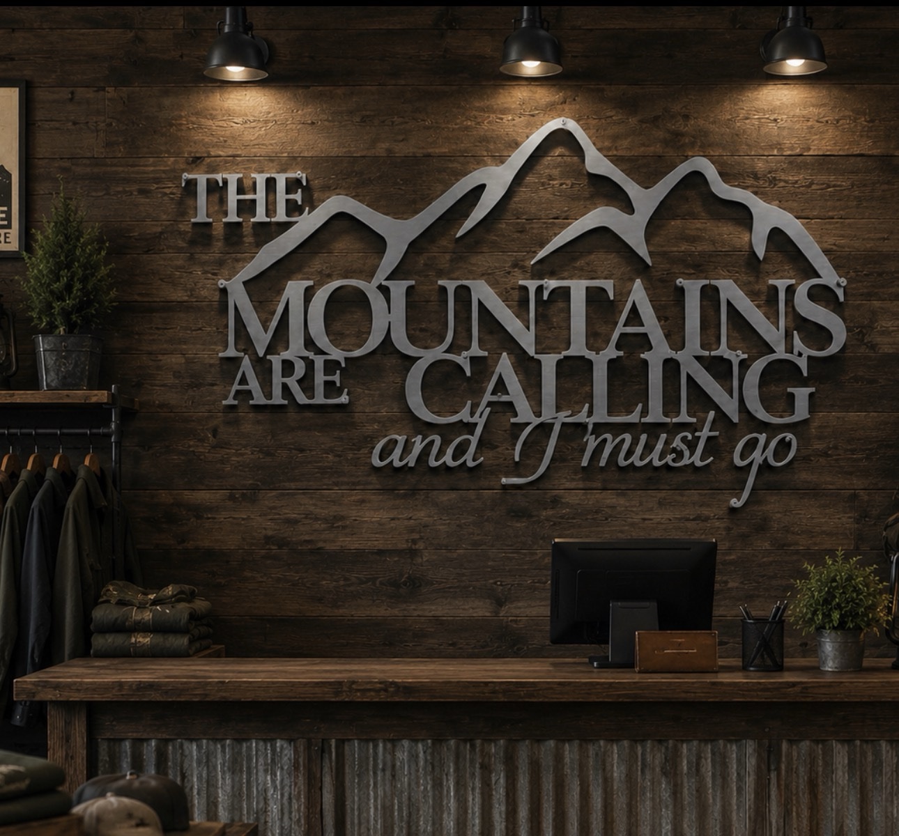 The MOUNTAINS are Calling and I MUST GO metal art - Image 6