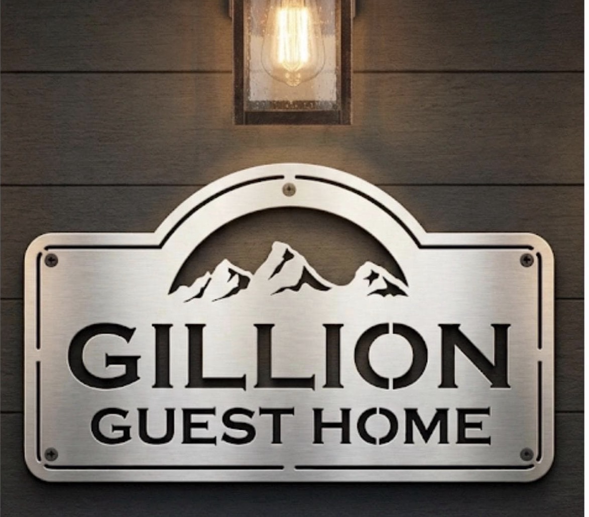 Mountain sign Customizable, address mountain sign , personal mountain sign