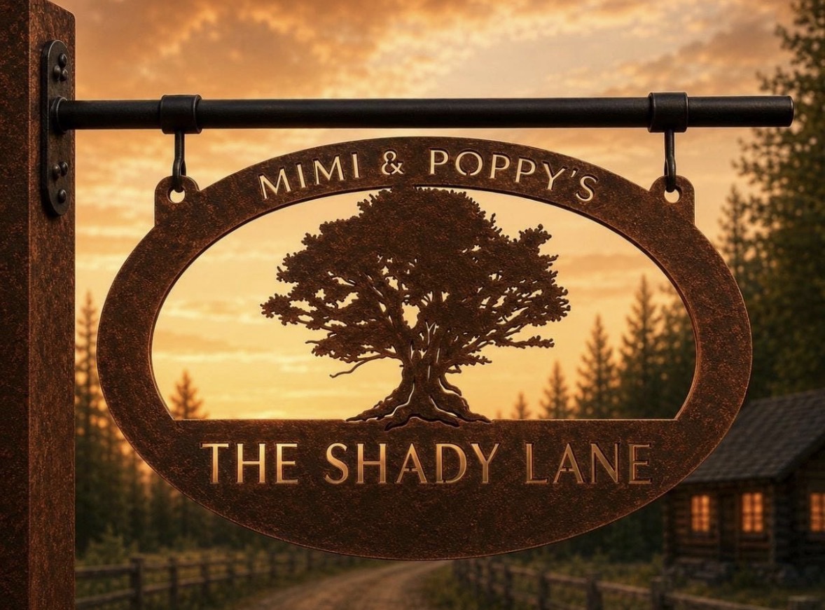 Personalized Metal OAK TREE Sign with tree with your name - Image 4