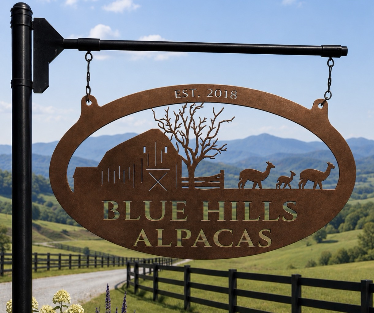 Metal Alpaca sign, Alpaca farm sign - Image 2