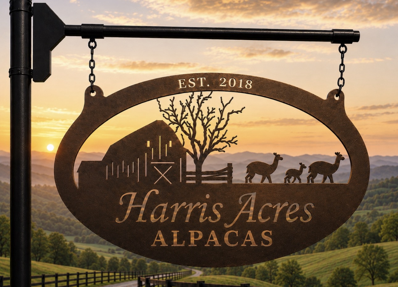 Metal Alpaca sign, Alpaca farm sign - Image 3