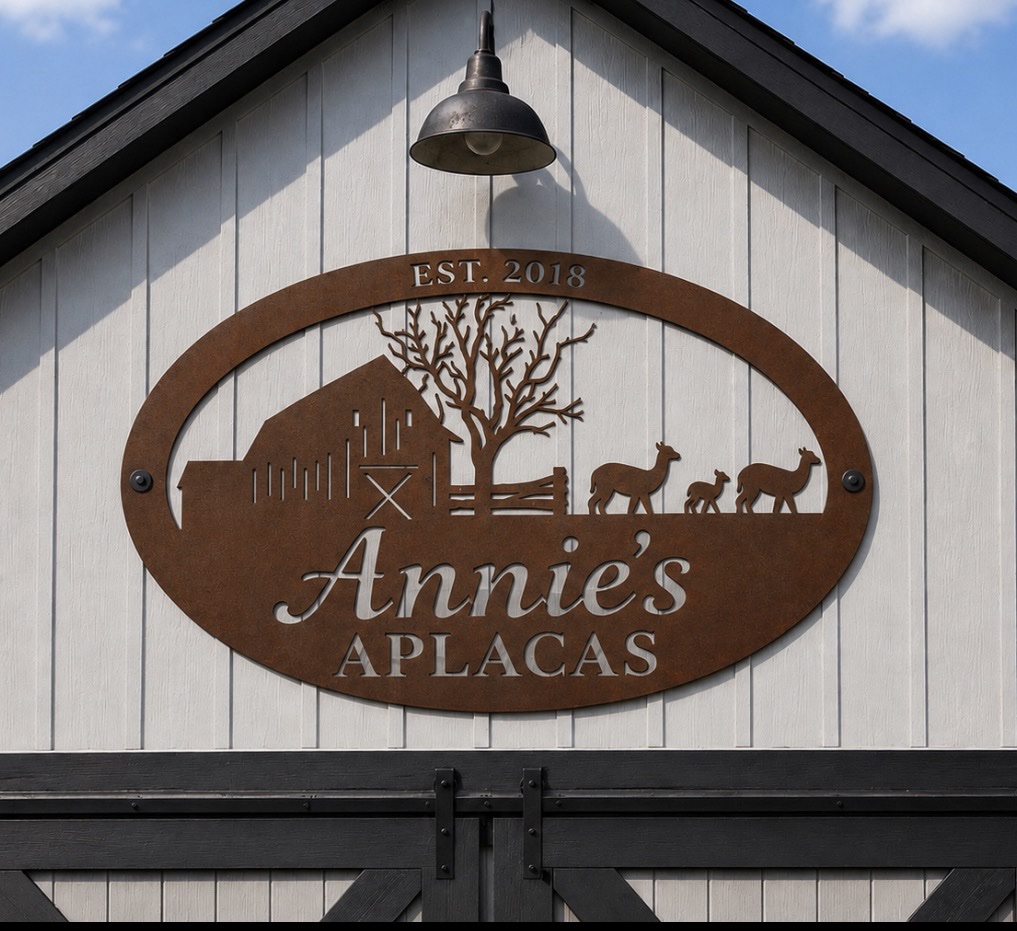 Metal Alpaca sign, Alpaca farm sign - Image 4