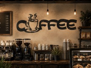 Metal COFFEE DECOR, rustic coffee wall art, coffee sign