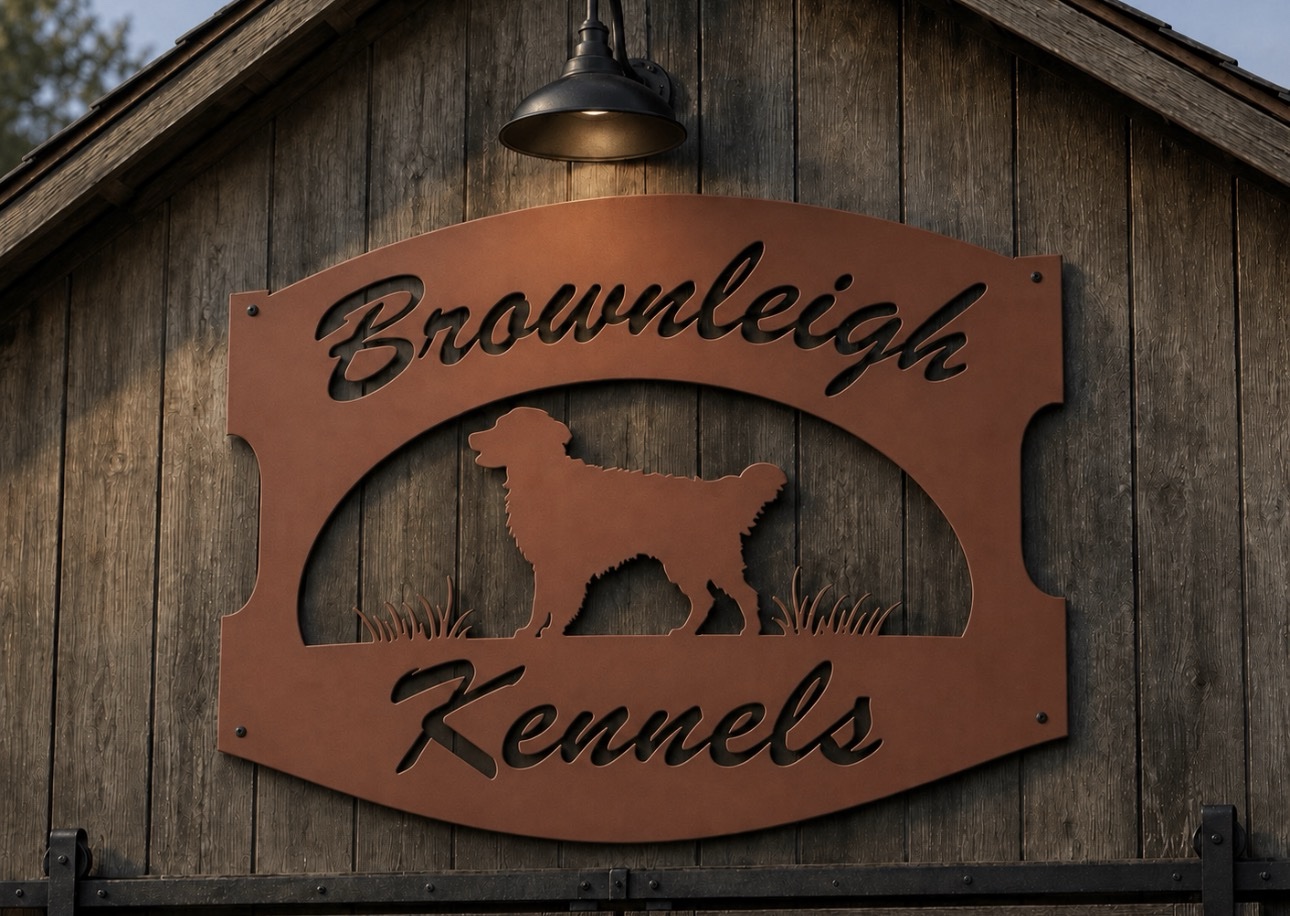 Metal DOG Sign personalized with LAB dog silhouette or golden retriever - Image 3