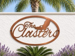 Oval METAL SIGN with script name, personalized metal Eagle sign, perfect gift