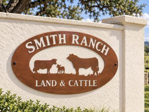 Metal sign COW CALF BULL, Cow farm sign customized Cattle Farmer Gift