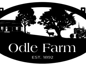 Odle Farm sign in black